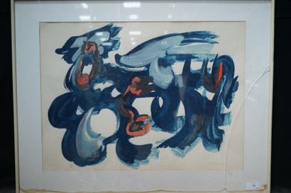 James PICHETTE (1920-1996). Composition abstraite....