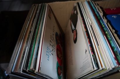 Réunion de disques vinyles. En l'état. Un...