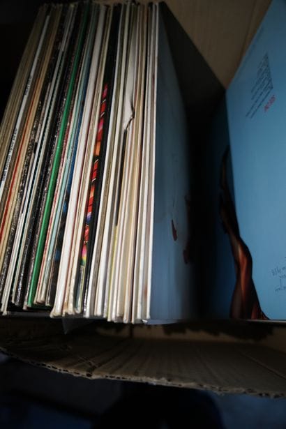 Réunion de disques vinyles. En l'état. Un...