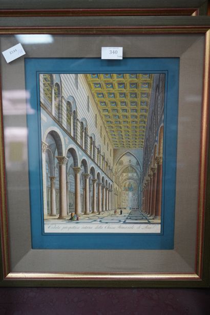 Suite de 5 gravures en couleurs figurant...