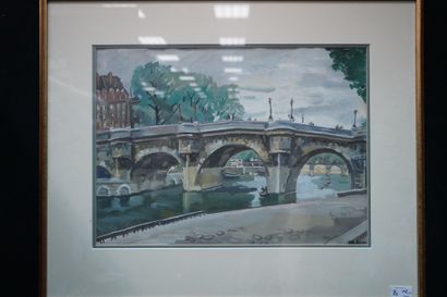 Ecole moderne. Paris, le Pont Neuf, 1944...
