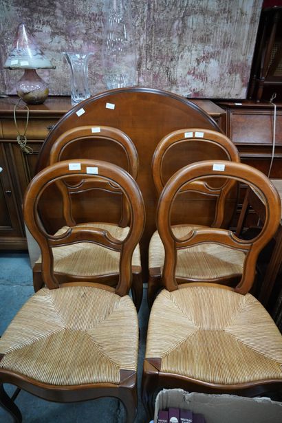 Mobilier de salle à manger en bois teinté...