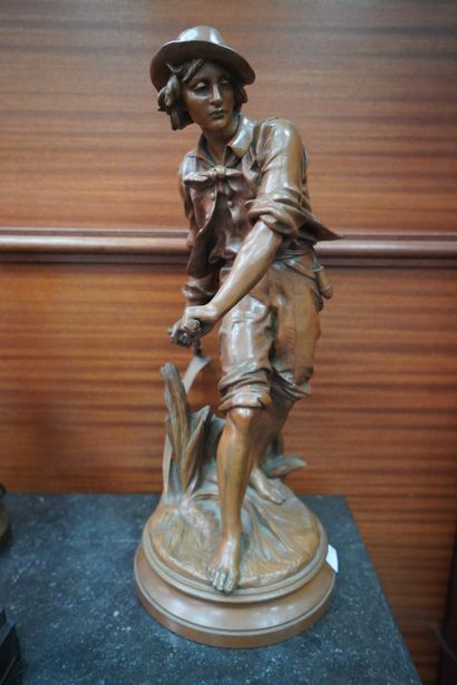 Eugène Antoine AIZELIN (1821-1902), Le Faucheur,...