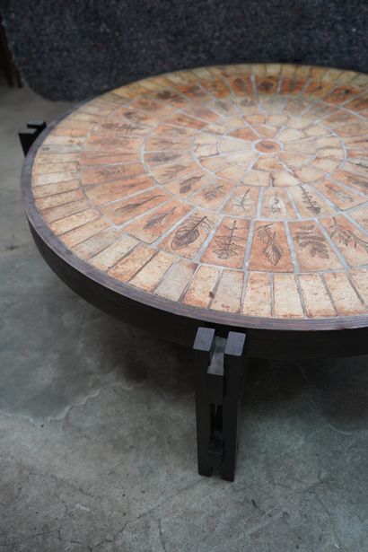 Roger CAPRON ( 1922-2006)
Table basse circulaire,...