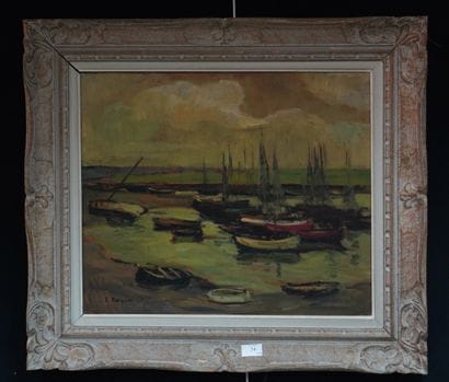 Suzanne PAYEN-BINET (XX). 
Bateaux au port....