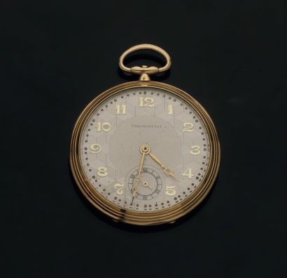 POCKET WATCH
750 thousandths yellow gold,...