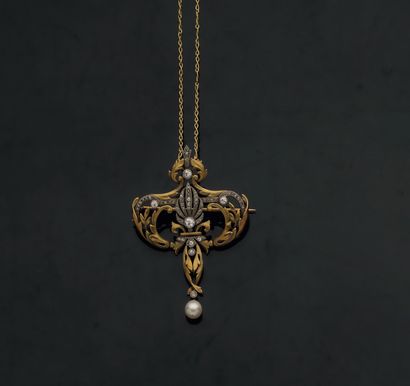 BROOCH PENDANT
Yellow gold 750 thousandths...