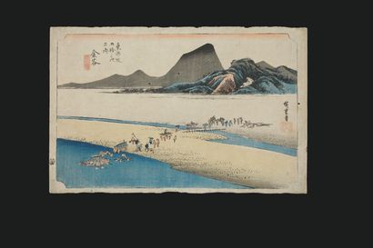 UTAGAWA HIROSHIGE (1797-1858)
Three Oban...