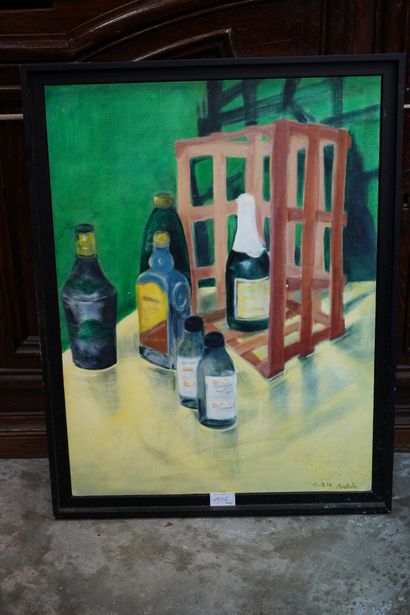 Andréa GROUMIN (1936)
Nature morte à l'ananas...