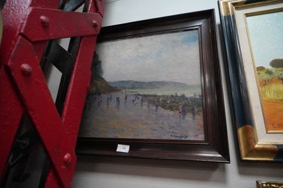 CAUCHOIS
Bord de mer animé
Huile sur toile,...