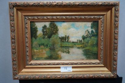 ECOLE MODERNE
Paysage lacustre
Huile sur...