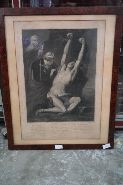 Martyre de saint Sébastien
Gravure encadrée...