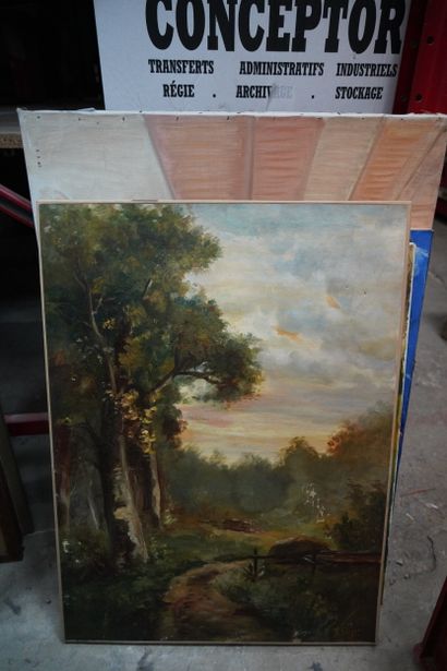 ECOLE MODERNE
Réunion de 6 huiles sur toile...