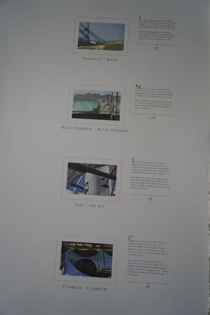 Stade de France, coffret de 16 aquarelles,...
