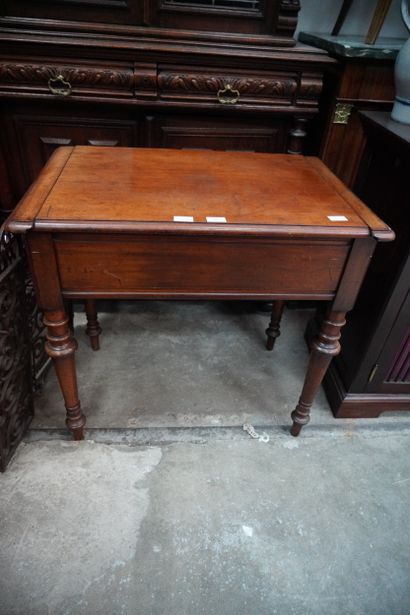 Table-bureau en bois naturel, le plateau...
