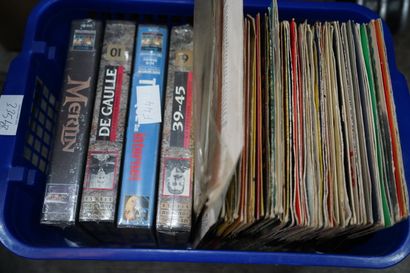 Réunion de disques vinyles.
En l'état.