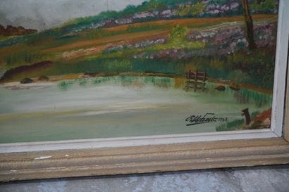 ECOLE MODERNE
Paysage lacustre
Huile sur...