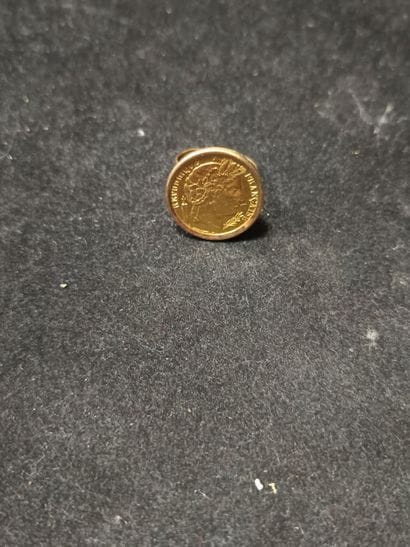 Pièce de 20 francs or Cérès, montée en bague,...