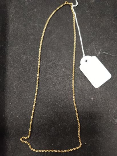 Collier en or jaune 18k (750), à mailles...