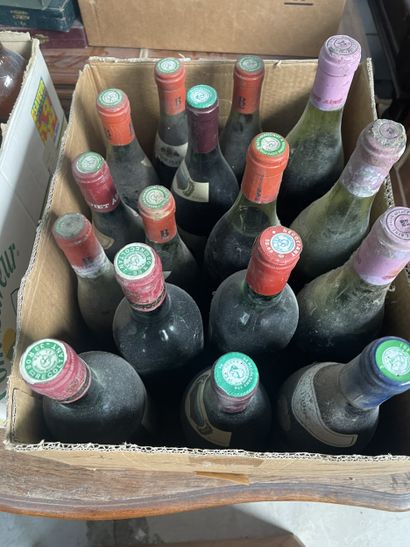 Réunion de bouteilles de vin dont Peillon...