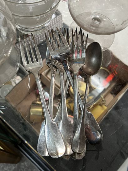 CHRISTOFLE
6 fourchettes en métal argenté
Marquées
Une...