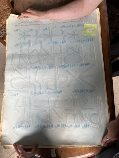 Théo KERG ; Réunion de trois lithographies...