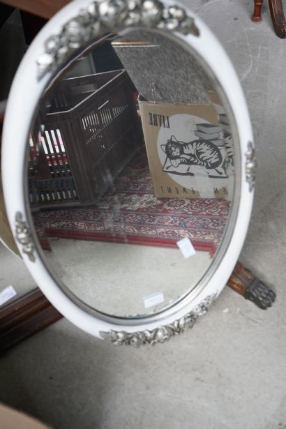 Miroir rectangulaire en bois mouluré, petit...