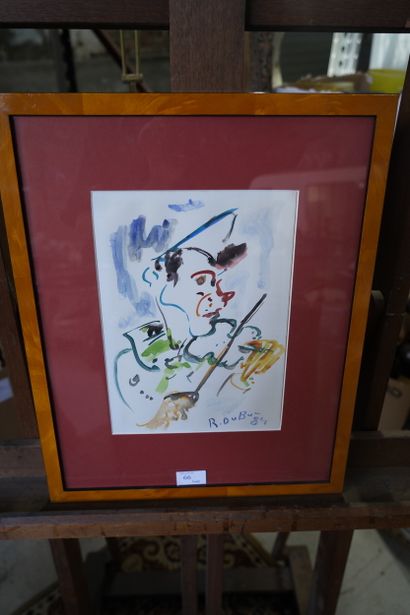 Roland DUBUC (1924-1998)
Le Clown violoniste
Aquarelle...