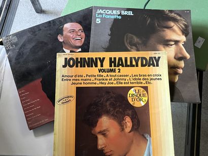 Réunion de disques vinyles dont France Gall,...