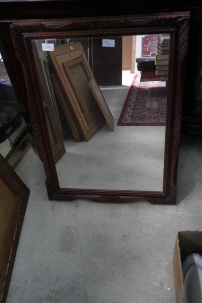 Miroir rectangulaire en bois mouluré, petit...