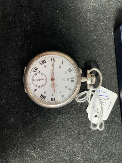 Montre de gousset en argent 800/°°, le cadran...