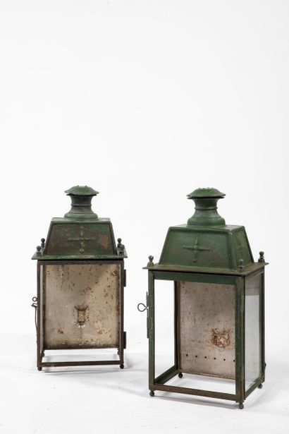 LUCHAIRE ET FILS, PARIS
PAIR OF SCONCE LANTERNS
Partially...