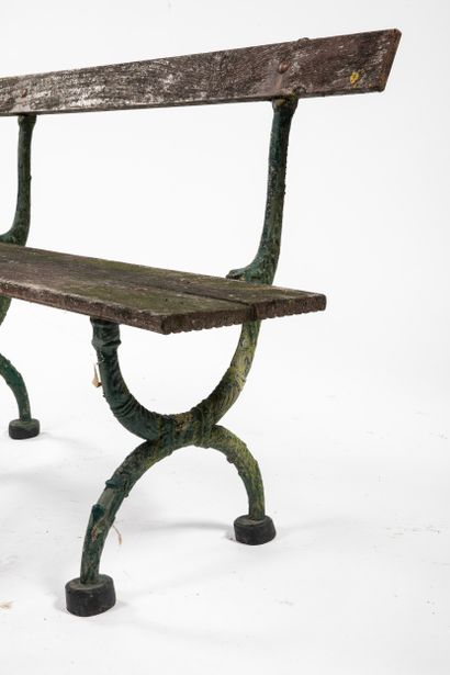 FONDERIES DURENNE - GARDEN BENCH
Green-painted...