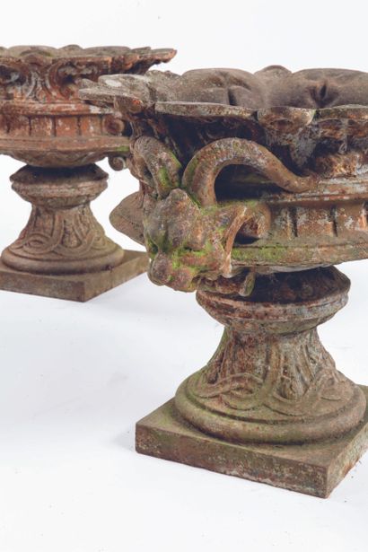 PAIR OF CHIMERA VASES
Cast-iron, the body...