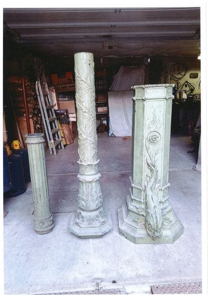 EXCEPTIONAL CANDELABRA FROM THE COURTYARD...
