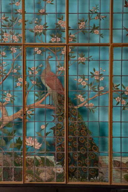 EXCEPTIONNEL VITRAIL D’IMMEUBLE PARISIEN
Vitrail,...