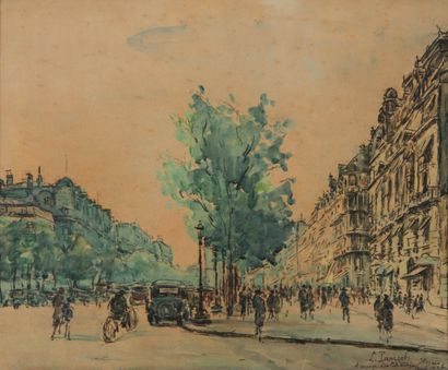 LILY PARIZOT (1876-?)
Paris, avenue des Champs-Elysées,...