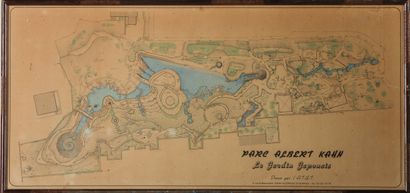 PLAN DU PARC ALBERT KAHN
Lithographie, portant...