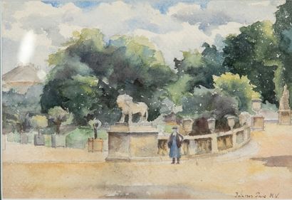 ECOLE MODERNE
Le jardin des Tuileries
Aquarelle...