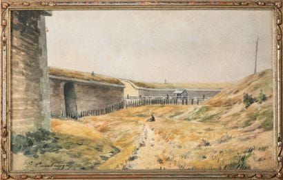 E. CAMBRUGGIO
Fortifications de Paris
Aquarelle...