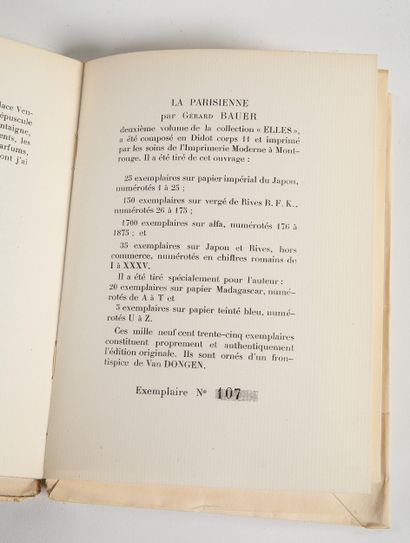 GERARD BAUER et KEES VON DONGEN, La Parisienne,...