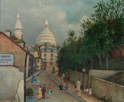 EMILE BLONDEL (1893-1970)
Vue de Montmartre
Huile...