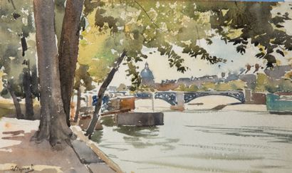 PIERRE VIGNAL (1855-1925)
Le pont des Saints-Pères
Aquarelle...