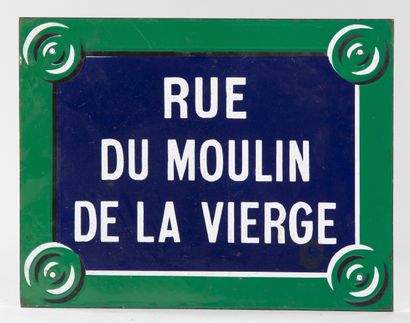 NAMEPLATE FOR RUE DU MOULIN DE LA VIERGE,...