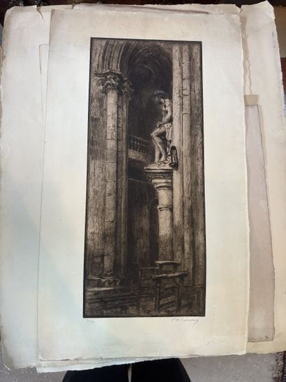 Réunion de gravures sur papier principalement...
