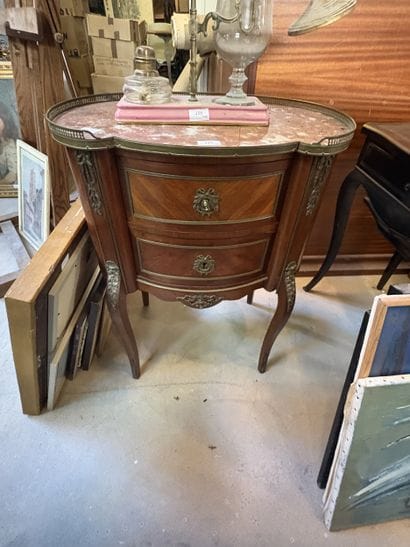 Table chiffonnière en bois de placage, de...