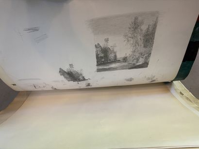 Réunion de dessins, affiches et revues Veillées...