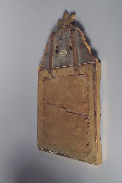 MIROIR
Bois doré mouluré et sculpté, de...
