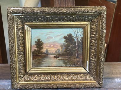 ECOLE MODERNE
Paysage lacustre
Huile sur...