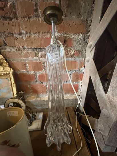 BACCARAT
Grand pied de lampe en cristal à...